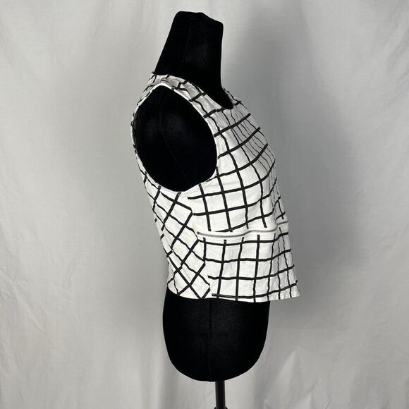Maeve Anthropologie Asymmetrical Checkered Blouse - Women’s XS Petite - Picture 3 of 6